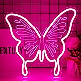 Ebdobgbs Butterfly Neon Sign Led Neon Lights Neon Signs for Wall Decor Light Up Sign for Birthday Party Club Gift