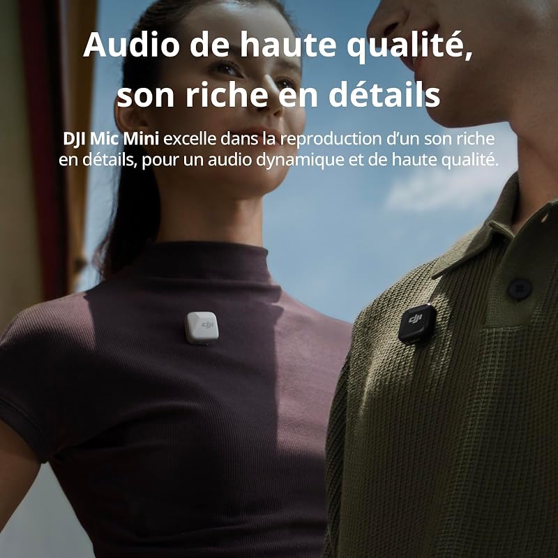 Mic Mini (2 TX + 1 RX Mobile), Microphone Cravate sans Fil pour iPhone 17/16/15 et Android/PC/Tablette, prêt à l’Emploi, Transmission 300 m, ultraléger, réduction Active du Bruit, vlog