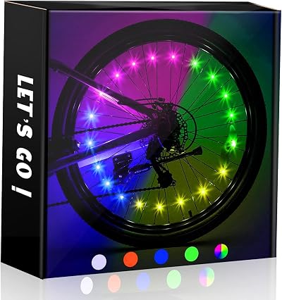 GeschenPark LED Bike Wheel Lights Set for 12 to 29 Inch Bikes Kids Teens