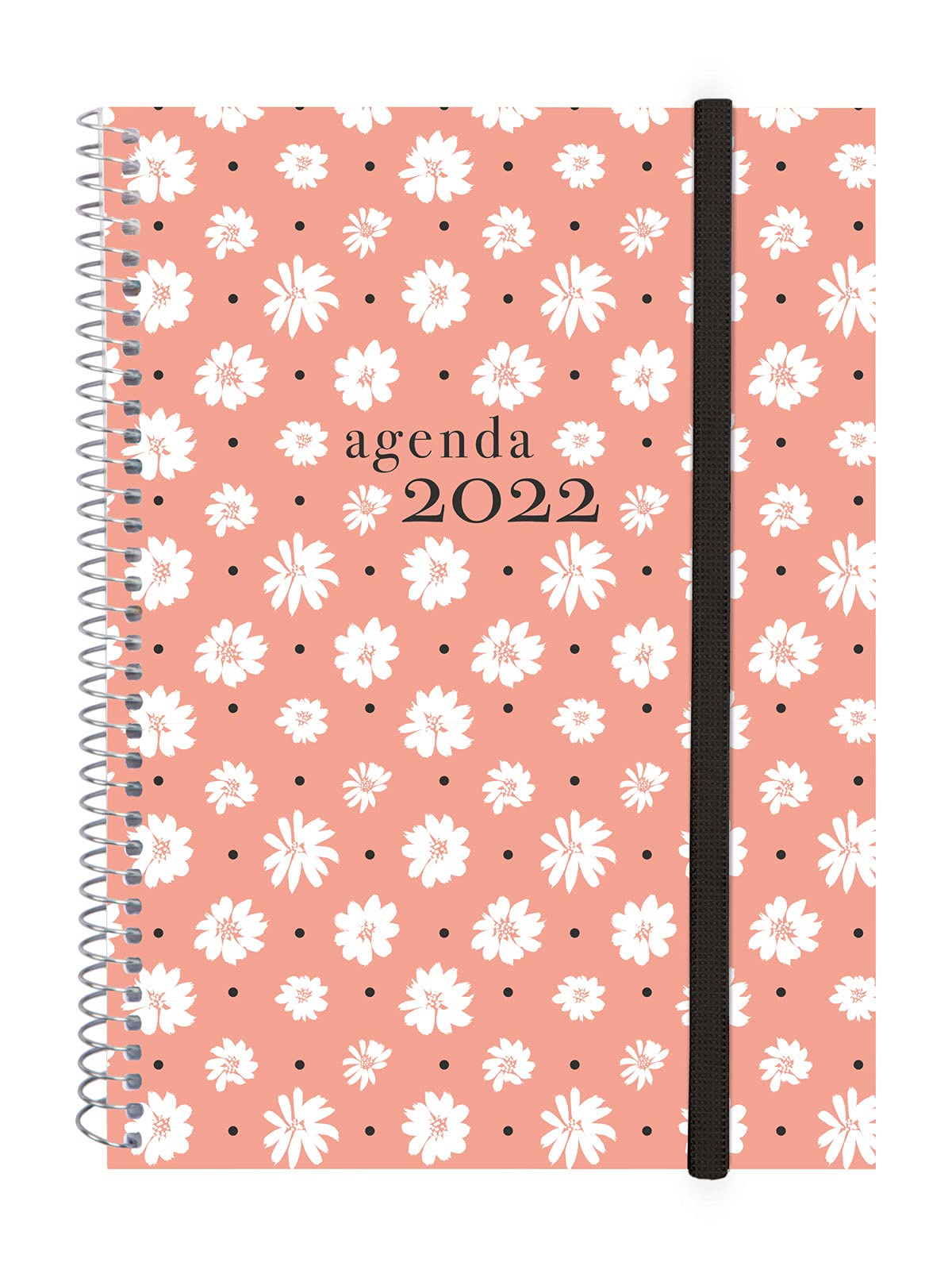Finocam - Diary 2022 Week to View, from January 2022 to December 2022 (12 months) E10-155 x 212 mm Spiral Beta Flower Portuguese