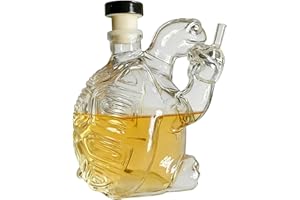 Liquor Decanter - Reusable Turtle Glassware Home Decor | Turtle Alcohol Decanter Whiskey Bottle | for Men Dad Birthday Wine B