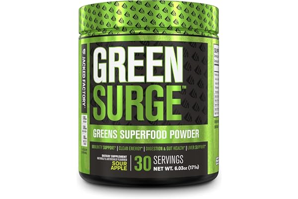 Green Surge Green Superfood Powder Supplement - Keto Friendly Greens Drink w/Spirulina, Wheat & Barley Grass, Organic Greens