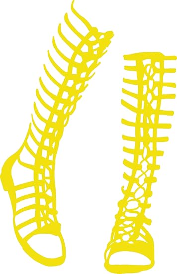 yellow gladiator sandals