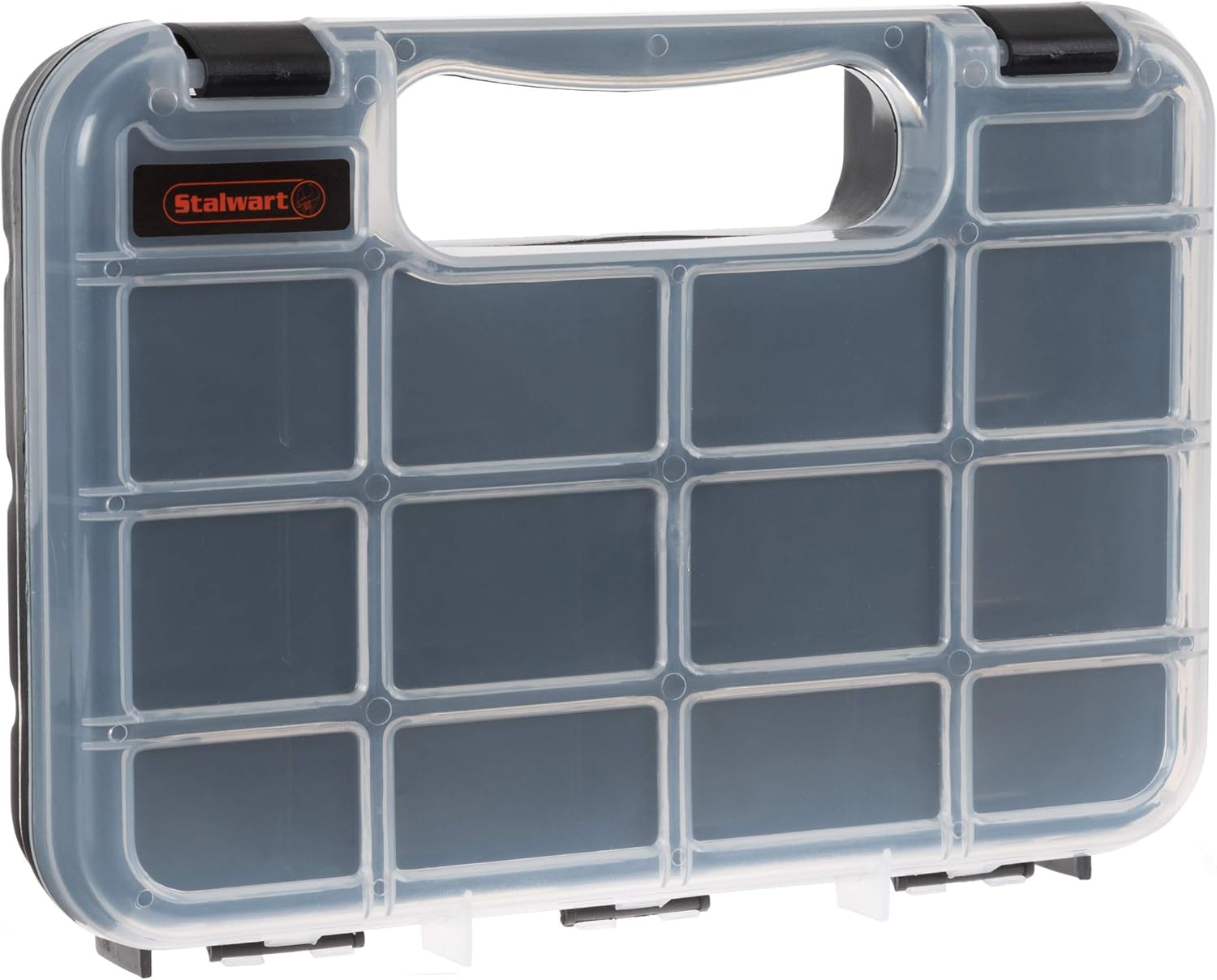 Portable Storage Case with Secure Locks and 55 Small Bin Compartments for Hardware, Screws, Bolts, Nuts, Nails, Beads, Jewelry and More by Stalwart: Home Improvement