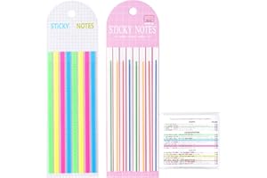 LINASTU 320 pcs Mahjong Card Line Finder Highlighter Tape, Mahjong Line Highlighter Stripe, Transparent Sticky Card Markers Tabs, Mahjong Game Rule Reader, Reusable & No Adhesive Residue (Solid color + Lines)