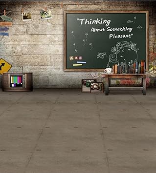 Classroom Blackboard Vintage Photography Backdrop Pictures Retro Brick Wall Books On Desk Children Photo Backgrounds For Studio Shoot Props