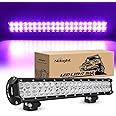 Nilight LED Light Bar 20 Inch 126W Spot Flood Combo Purple Beam Off Road Lamp Fishing Hunting Emergency Deck Work Lighting for Trucks UTV Pick-up Van Boat Tractor