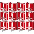 T&R Fire Extinguisher Sign, Fire Extinguisher with Down Arrow - 12 Pack - 6 x 6 Inches Acrylic, 2 pre-drilled holes, Includes Matching Screws, Use for Home Office/Business