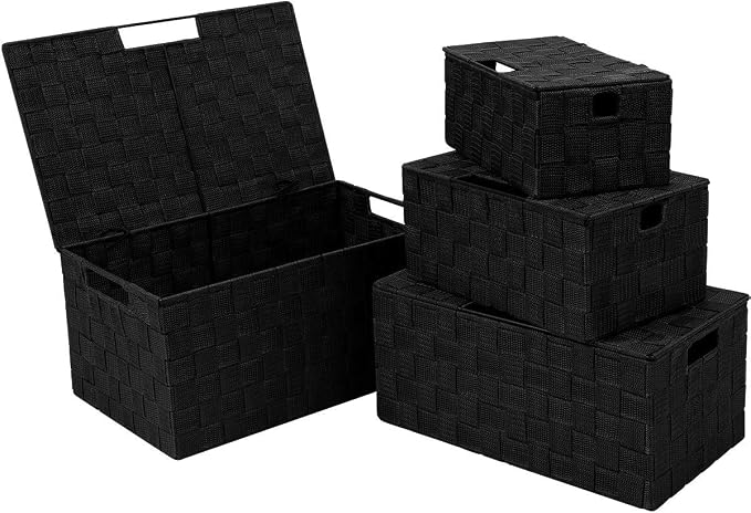 KEDSUM Woven Storage Baskets Boxes Bins, Storage Baskets