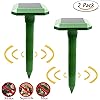 Sonic Solar Powered Mole Repeller &ndash; Zikke Professional Sonic Mole Repellent that Repels Mole, Rodent, Vole, Shrew, Gopher, Snake, Pest for Outdoor Lawn Garden Yards Covers 6,000 sq ft（2 pack)