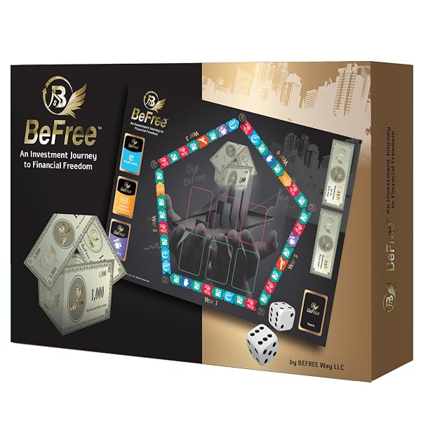 BEFREE STRATEGY & FINANCIAL LITERACY BOARD GAME – ADULTS AND AGES 14+ | EARN MONEY AND REACH FINANCIAL FREEDOM, MANAGE CASH FLOW & PAYDAY | INVEST IN REAL ESTATE & STOCKS, OWN ASSETS
