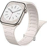 Easuny Magnetic Silicone Band Compatible with Apple Watch Bands for Women 40mm 41mm 42mm 38mm 44mm 45mm 46mm 49mm Men, Sport Waterproof Security Strap for iWatch Series 11 SE 3 2 10 9 8 7 6 5 4 Ultra