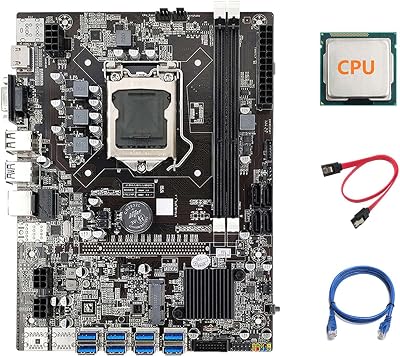 Oikabio B75 ETH Mining Motherboard 8x PCIe USB+CPU+Cable+SATA LGA1155 MSATA