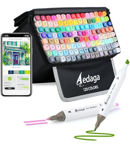 Amazon.com : Asani Dual Tip Markers - 120 Colors, Double Sided