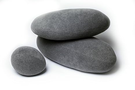 Dark Gray Living Stone Pillows Decorative Pillows Creative Pebble