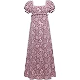 Vibsion Regency Dresses for Women Luxurious Pearl Puff Victorian Dress