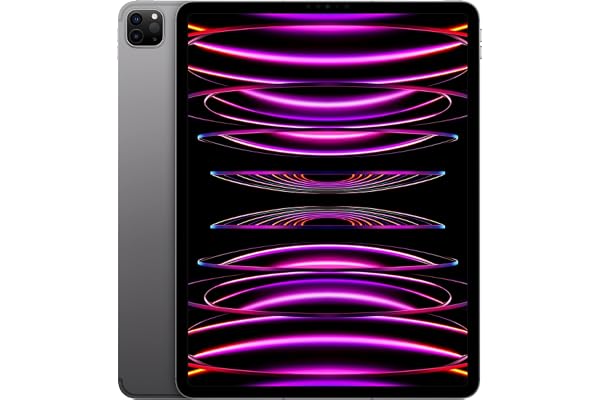 Apple iPad Pro (6th Generation, 12.9-inch, 2022), 256GB, Wi-Fi + Cellular, Space Gray (Renewed)