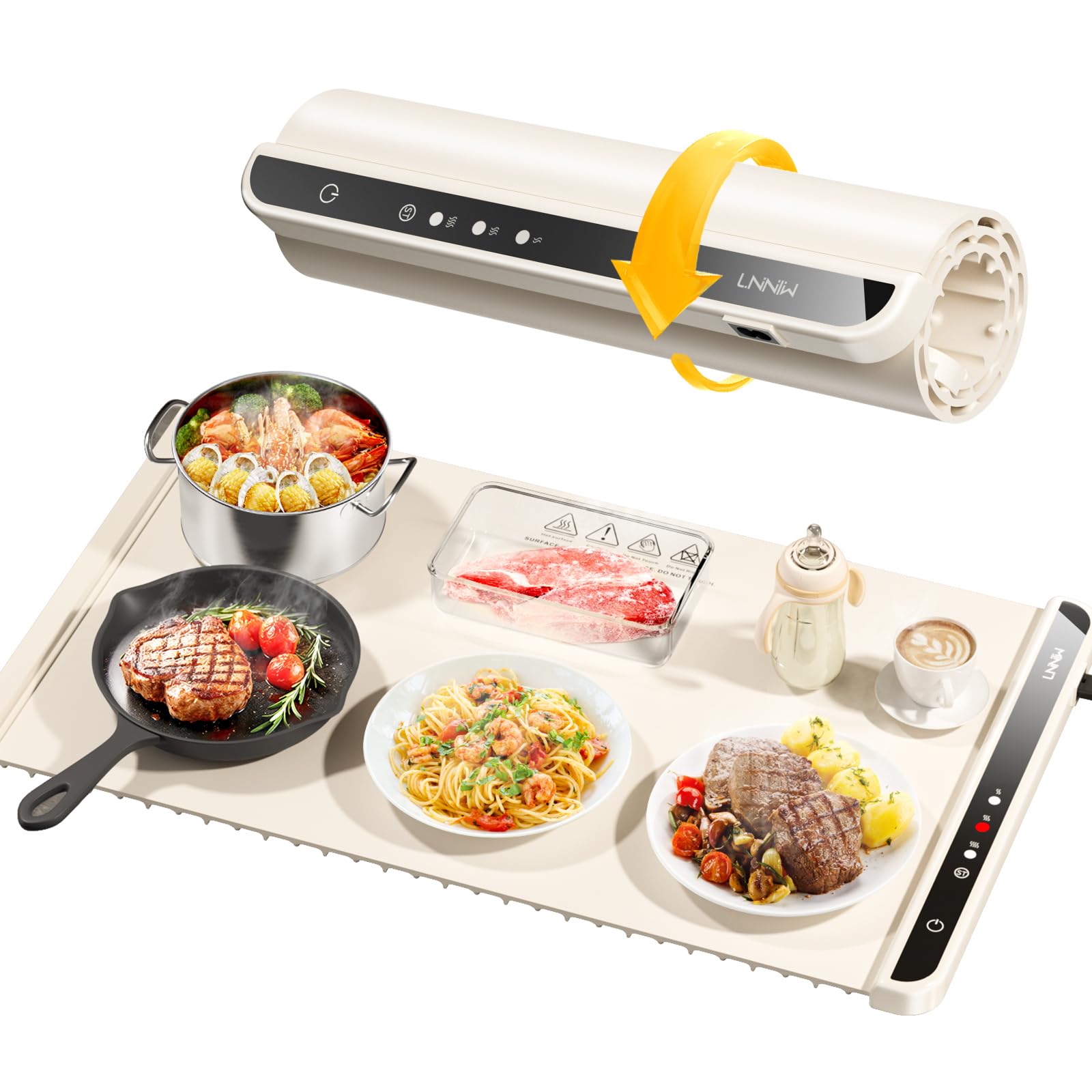 Photo 1 of ***UNKNOWN DAMAGES *** Warming Mat for Food,Food Warming Mat,Electric Warming Tray for Buffets Party and Home Daily Use,Heating Fastly in 10s,Portable Design,Timed Function for Your Family.