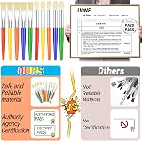anezus Kids Paint Brushes Set 30 Jumbo Round & Large Flat Brushes view 2