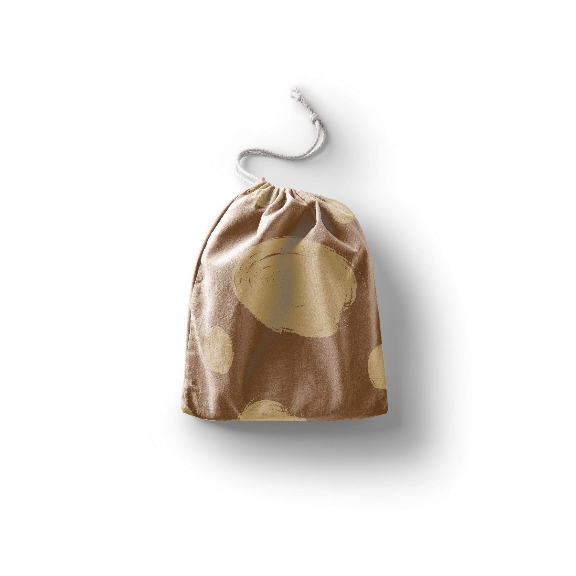 Bonamaison Printed Cotton Produce Bag with Drawstring, Reusable Grocery Bag, Biodegradable Eco-Friendly Bags, Travel Pouch, Sachet Bags, Shopping Bag, Eco Friendly, Foldable, Size: 30x40 Cm