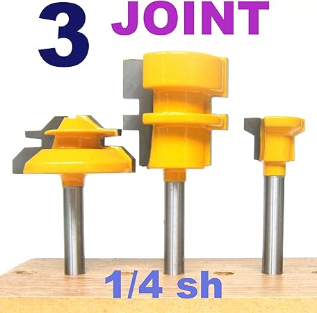 Amazon Com 3pc 1 4 Shank 45 Miter Glue Drawer Lock Joint
