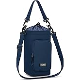 HanTrip Insulated Water Bottle Carrier Bag with Strap Phone Pocket for 25/32/40/64 oz Tumbler Cup, Water Bottle Holder