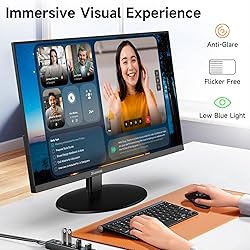 memzuoix 25 Inch Ultra-Thin Monitor with 3-Side