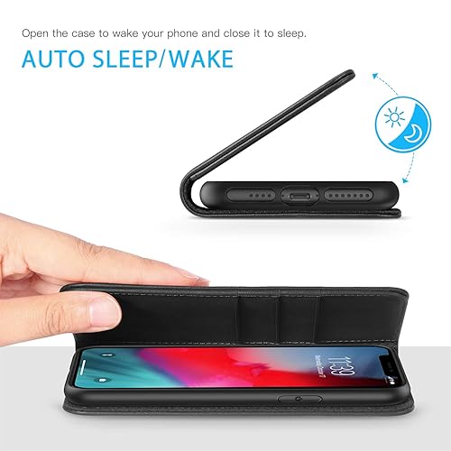 SHIELDON iPhone Xs Max Case, Genuine Leather iPhone Xs Max Wallet