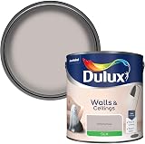 Dulux Silk Emulsion Paint Walls Ceilings Perfectly Taupe 2.5L 13m²/L