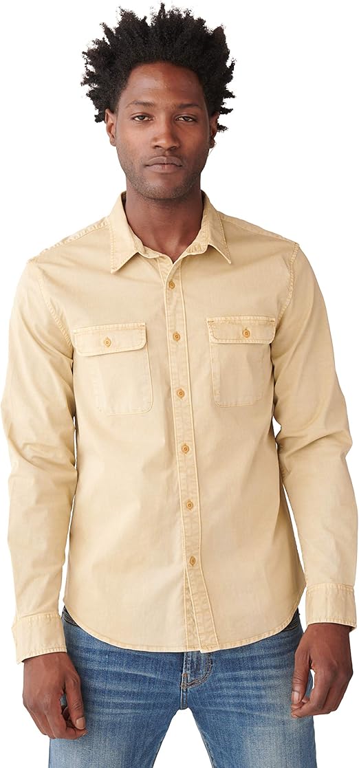 LUCKY BRAND Men's Plaid Button Front El 