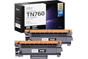 Compatible TN760 Toner Cartridge (with Chip) Replacement for Brother TN 760 TN-760 TN730 Toners with MFC-L2710DW MFC-L2750DW 
