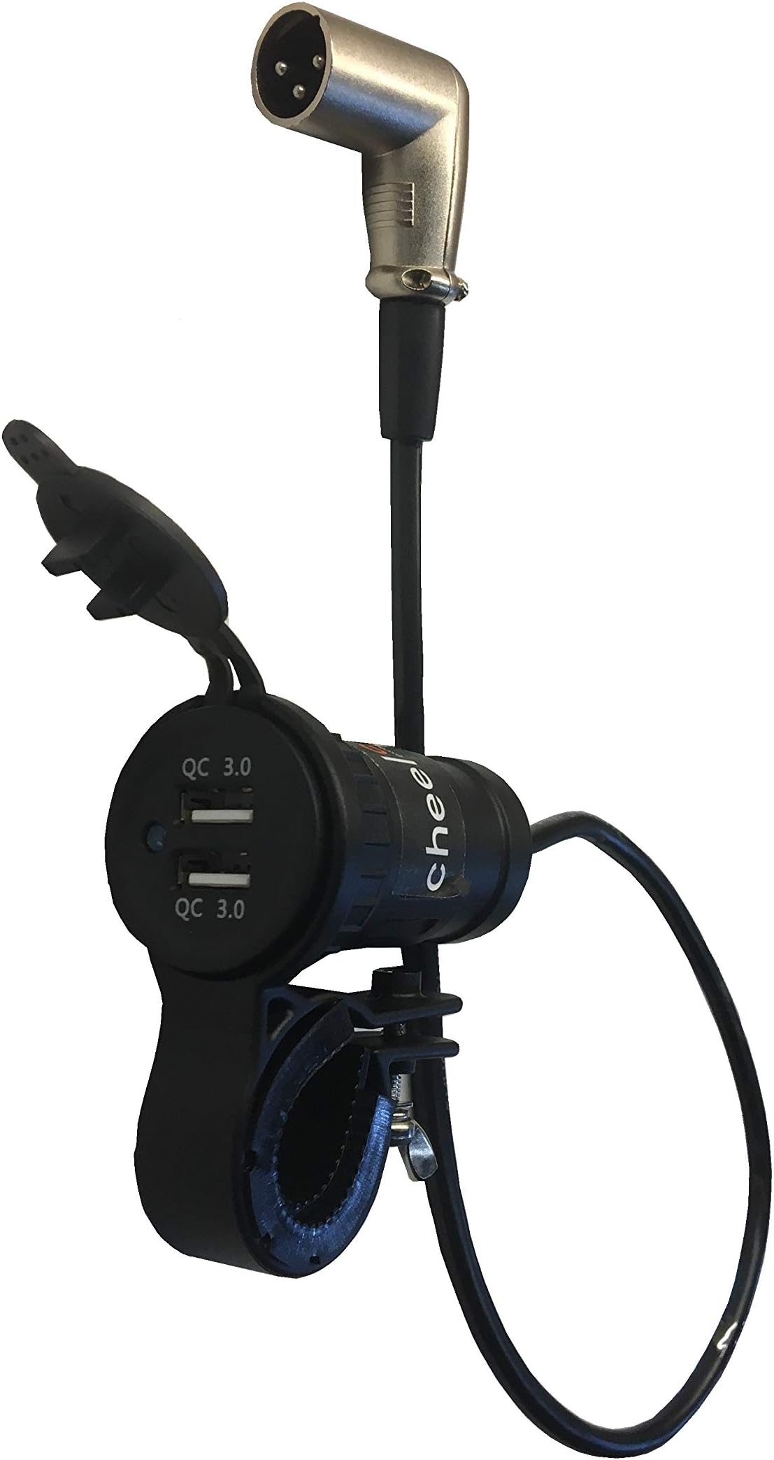 USB/XLR 0.5m, Fast Charge Right Angle XLR Plug