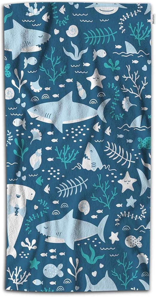 shark bath towels