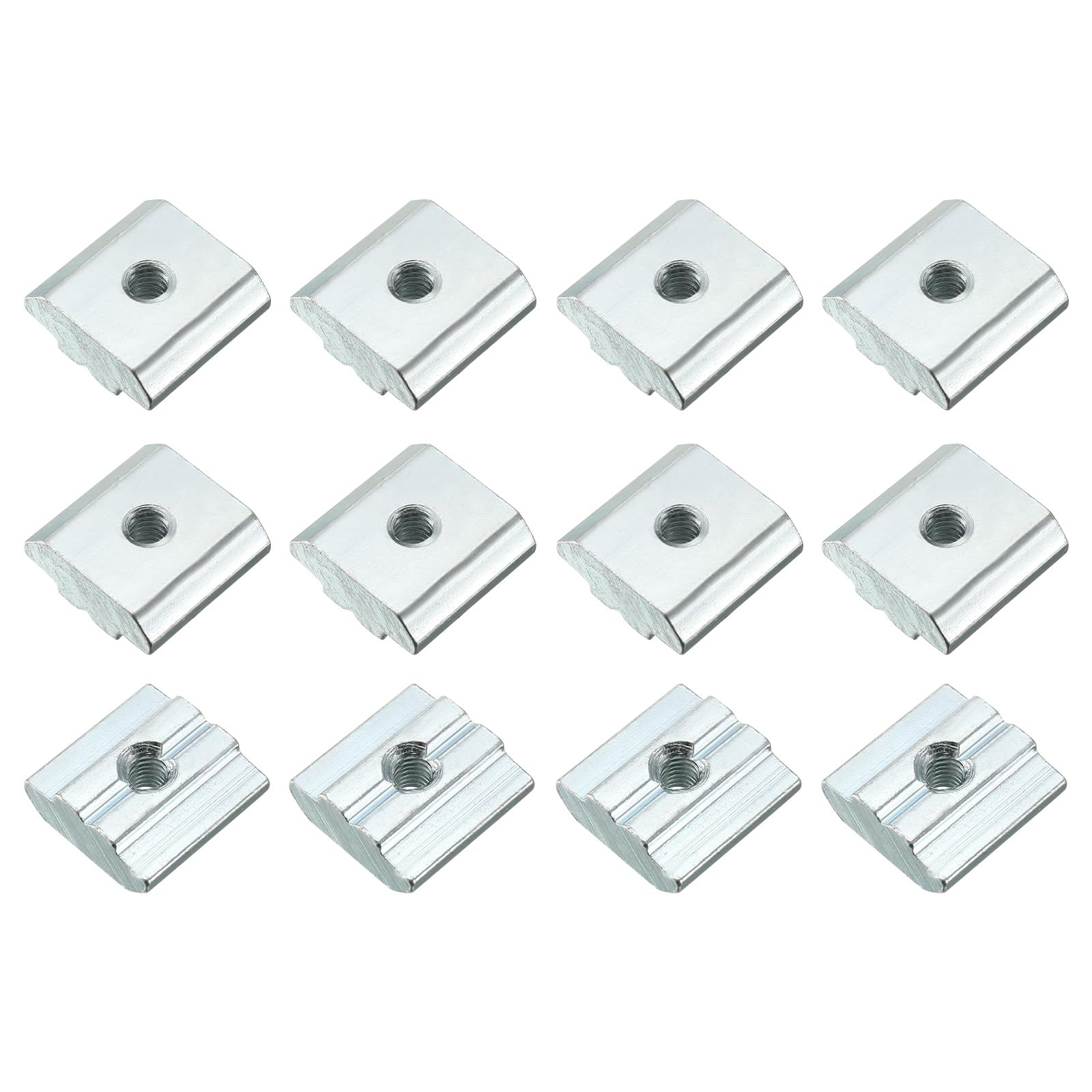 METALLIXITY Slide in T-Nut (M3 Thread) 12pcs, Carbon Steel T-Slot Nut Fastener for 3030 Series Aluminum Extrusion Profile