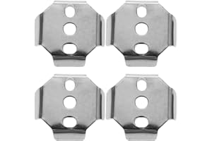 NUOBESTY 4pcs Stainless Steel Towel Rod Bracket Mounting Plates 35x35mm Bathroom Wall-Mounted Hardware