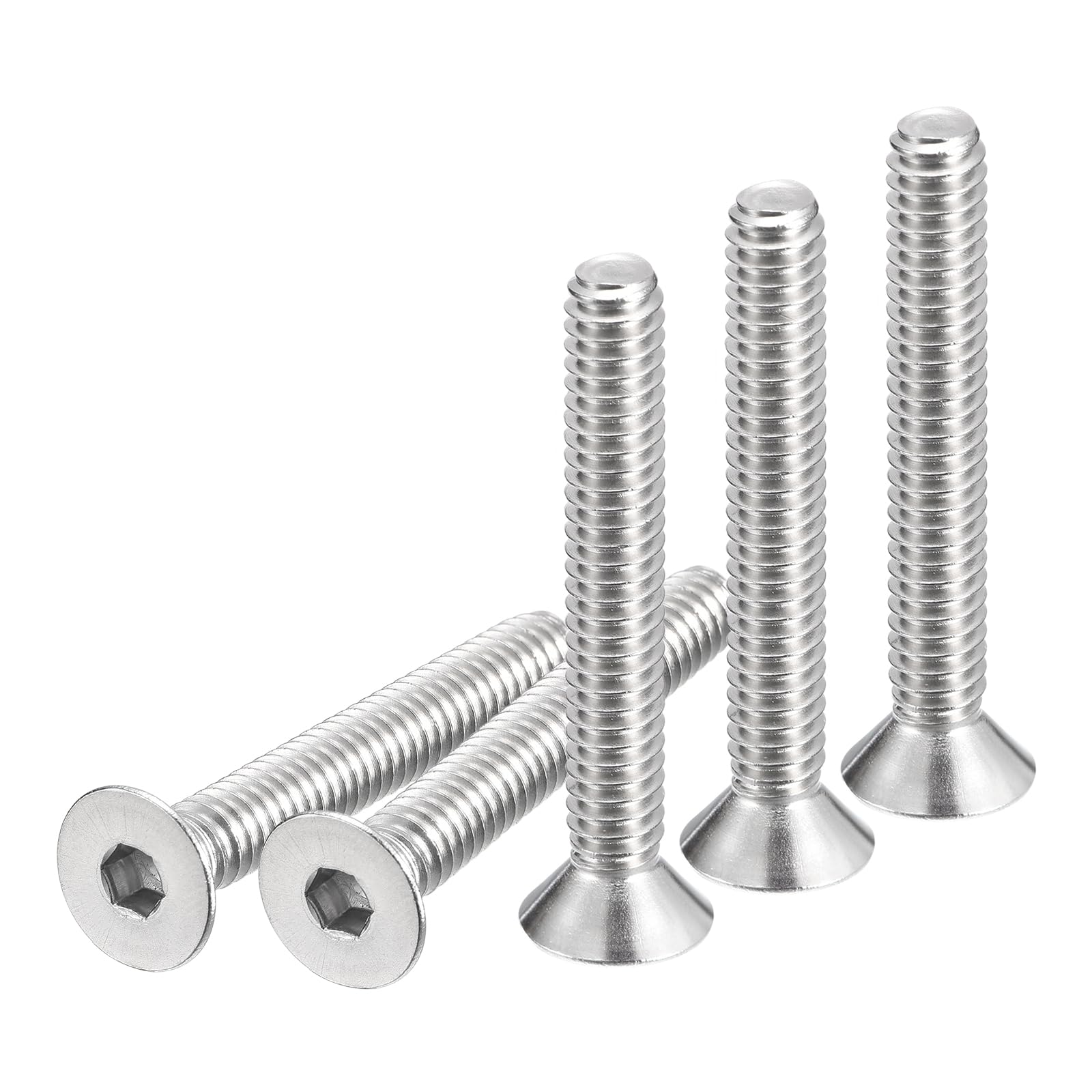 DTGN 1/4-20 x 1-3/4" Flat Head Socket Cap Screws, 25 Pack 304 Stainless Steel Hex Socket Flat Head Screws, Full Thread, Countersunk Bolts