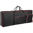 Okllen 61 Key Keyboard Gig Bag Case,Portable Durable Keyboard Piano Waterproof 600D Oxford Cloth with 10mm Cotton Padded Case Gig Bag