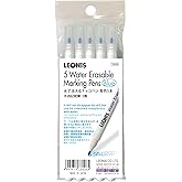 LEONIS Water Erasable Fabric Marking Pen Blue 5 Count Pack [ 78008 ]
