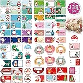 138PCS Christmas Gift Tags, Self Adhesive Christmas Name Tags Stickers, Christmas Labels Stickers Xmas Holiday Present Label