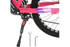 Kitchasy Bike Kickstand, Kids Bicycle Kickstand,Adjustable Aluminum Alloy Center Mount for 16 18 20 Inch Bicycle Wheel, Cycling Bracket for Wheel Mountain Bike/Road Bike/Adult Bike/Sports Bike