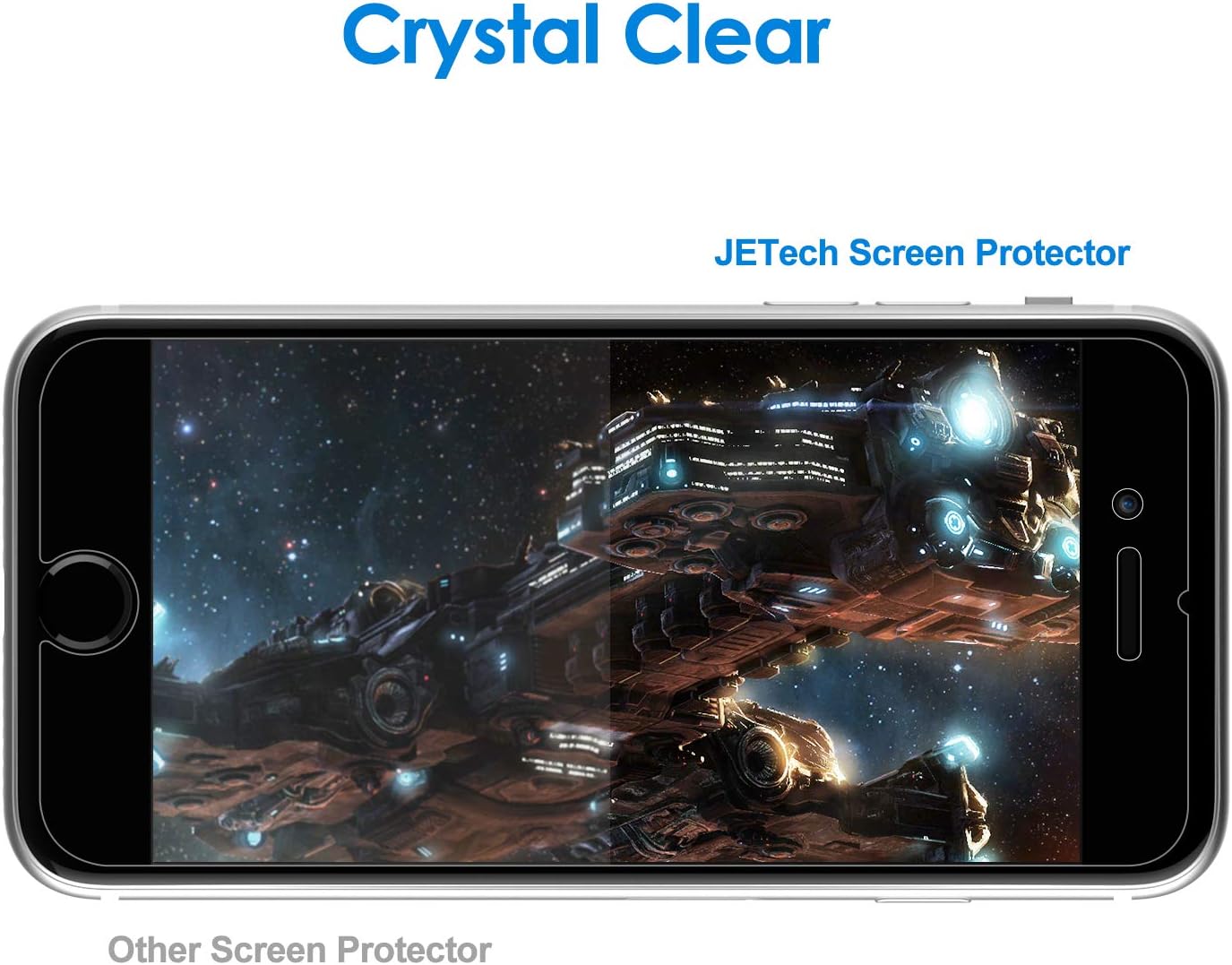 JETech Screen Protector for iPhone SE 2020, 4.7-Inch, Tempered Glass Film, 3-Pack