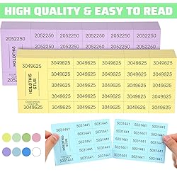 Kosiz 1000 Sheets 25 Bid Raffle Ticket Numbers
