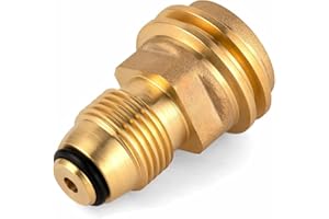 BEEDEFUL POL to QCC1 Propane Tank Adapter - Heavy-Duty Solid Brass Propane Converter for LP Tanks, Universal Fit for BBQ Grills, Camping Stoves, Heaters & RVs, Leak-Proof & Corrosion-Resistant