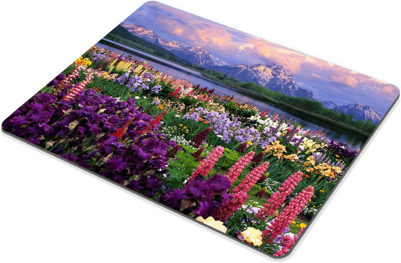 Wasach Beautiful Flowers Mountain Sky Water Mouse Pads Customized - Image 4