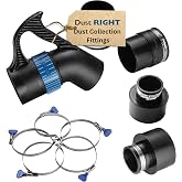 Rockler Dust Right Quick Change Dust Collection Multi-Port Tool Set | Dust Collection Tool Set &ndash; Quick Tool Changes &ndash; Multi-Port Kit &ndash; Quick Connect Fittings &ndash; Complete Set
