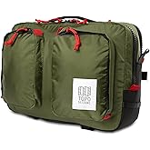Topo Designs Global Briefcase - Bold Daily Carry Bag, Commuting Travel Pack with Oversized Zips, Signature Denver Style (Eco-Friendly/Olive)
