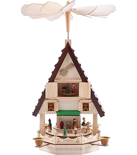 Hubrig Volkskunst Alberi per Bambini Invernali - Grandi - Set di 2-11 cm / 4,3 Pollici
