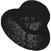 Womens Sun Hat Handmade Crochet Straw Bucket Hat Summer UV Protection Foldable Travel Cap UPF 50+