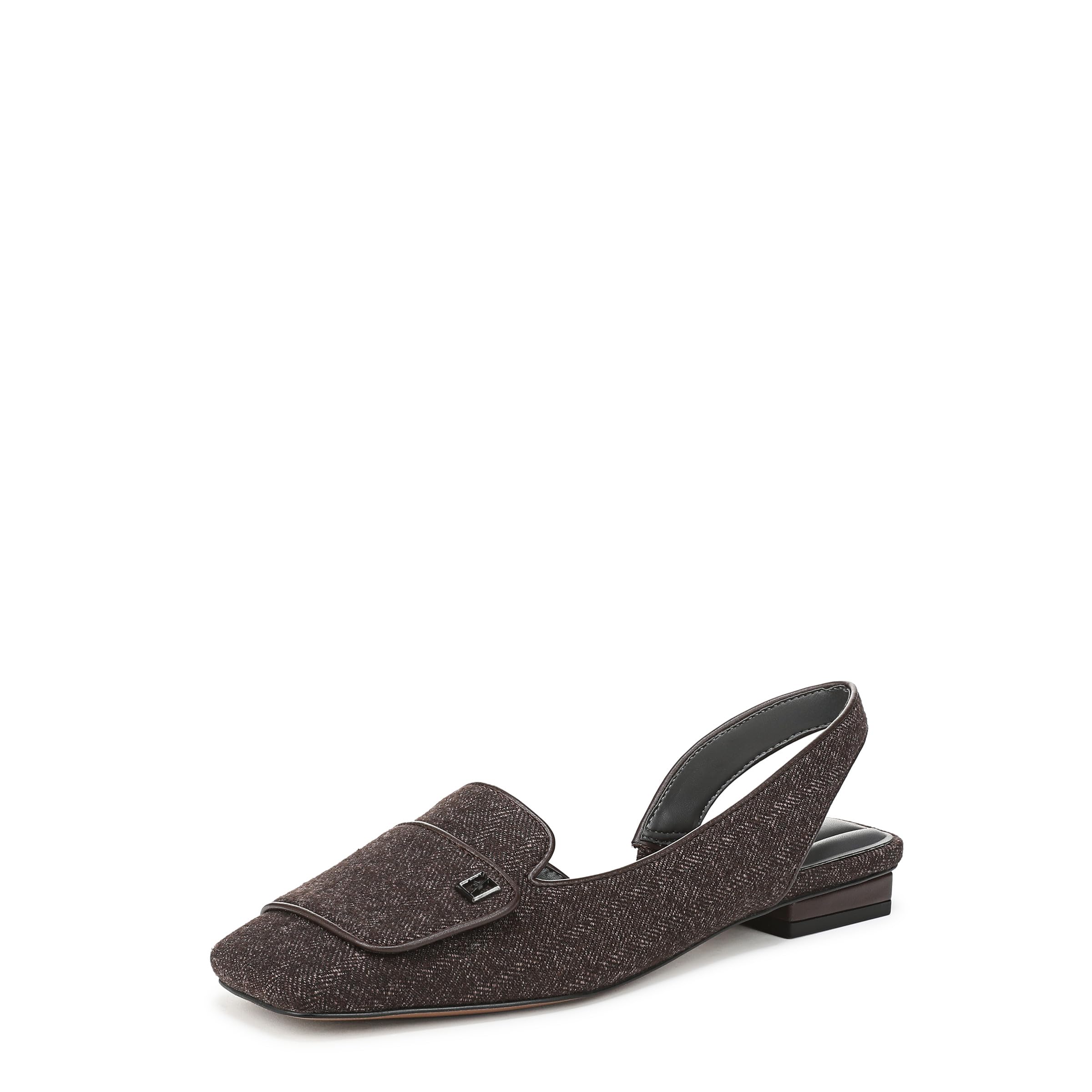 Franco Sarto Women’s Teagan2 Ballet Flat Dark Brown Herringbone Fabric 8 M