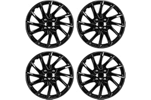 EVGATSAUTO 15 Inch Hubcaps Wheel Covers Replacement for 500 Clio 208 Universal Fit ABS Snap On Rim Covers with Eye Catching D
